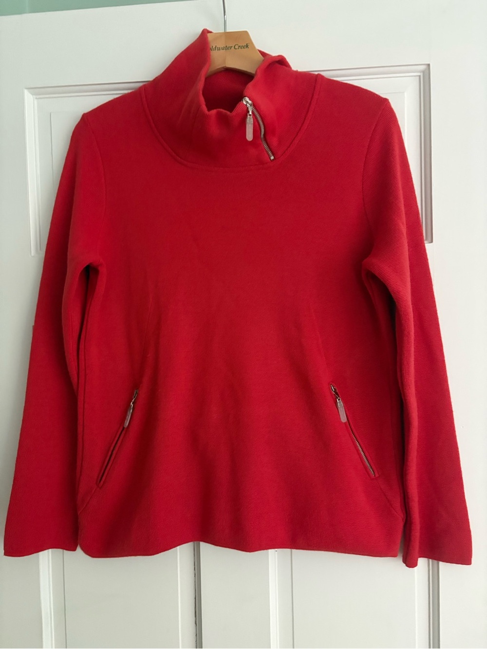Bogner Fire & Ice Turtleneck Red-Orange Sweater 8
